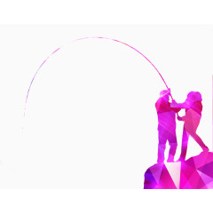 钓鱼行业钓鱼竿紫色