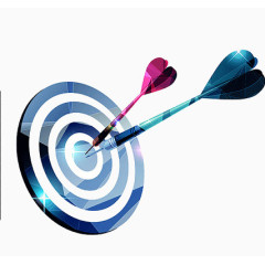 彩色靶子和飞镖