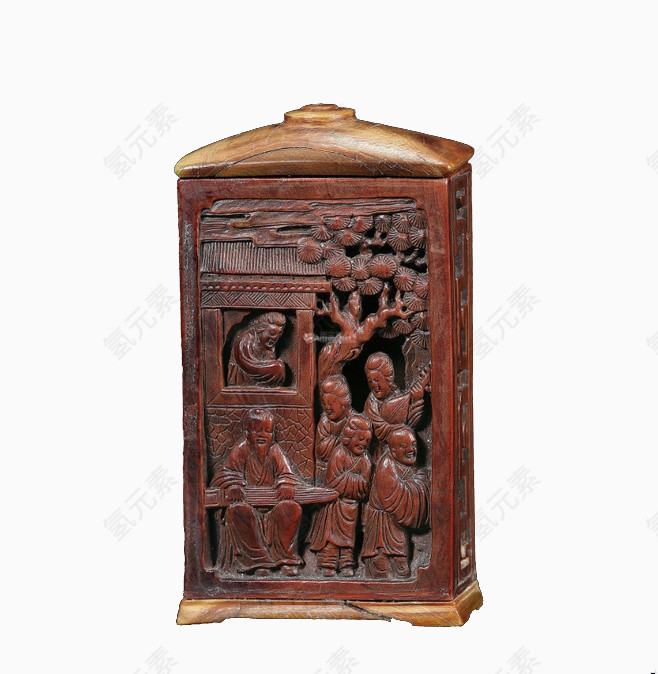 清朝黄杨木香囊