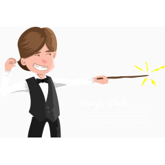 神奇的魔杖魔术表演神秘的手