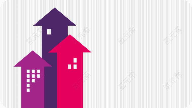 矢量地产抽象房屋箭头