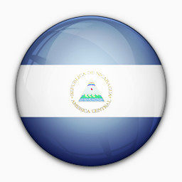 国旗尼加拉瓜对世界标志图标