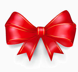 红色蝴蝶结矢量元素