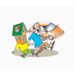 盲目贷车房免抠素材