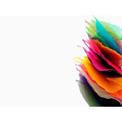 彩色叶子PPT背景