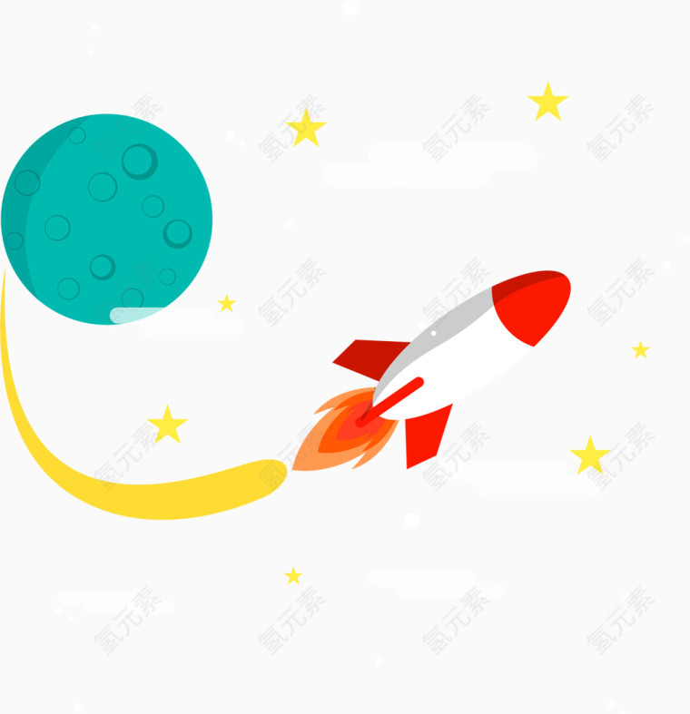 太空中的火箭