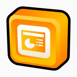 微软办公室PowerPoint三维动画图标