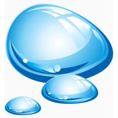 蓝色水珠水滴矢量素材