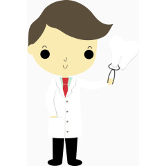 矢量牙齿与医生