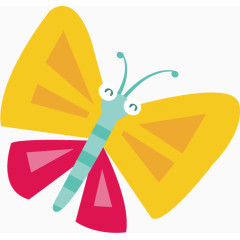 矢量扁平卡通可爱蝴蝶