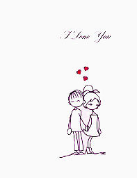 手绘卡通手牵手