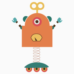 矢量卡通机器人