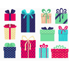 矢量彩色礼盒合集