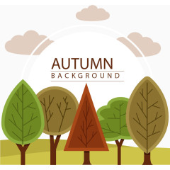 秋天树叶枫叶黄色矢量