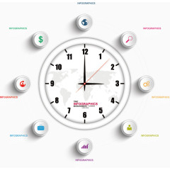 矢量钟表图表