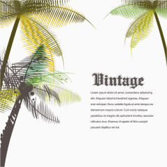 矢量椰子树装饰图案免扣素材