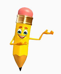 卡通可爱黄色铅笔