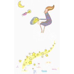 矢量手绘童话世界插画