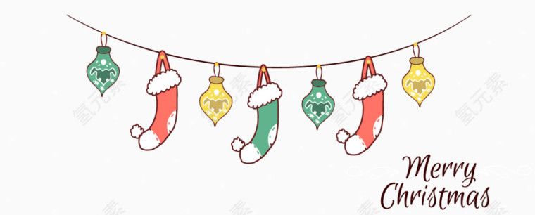 一串圣诞挂饰