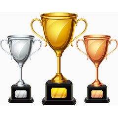 矢量卡通奖杯