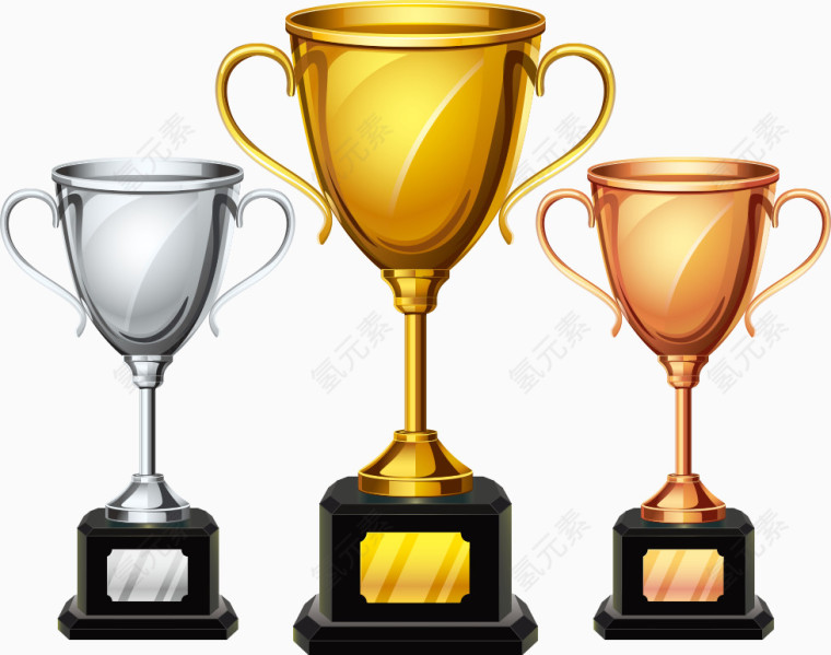 矢量卡通奖杯
