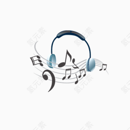 黑色现代音乐符号