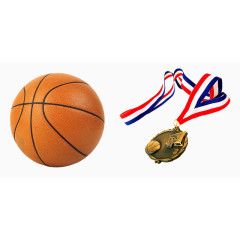 篮球和奖牌实物图