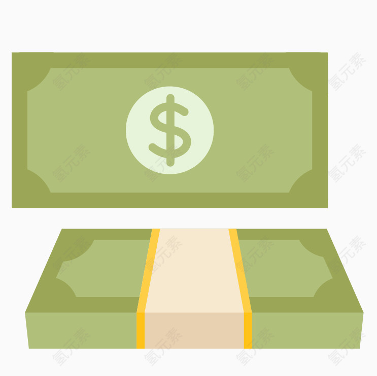 矢量现金钞票金融