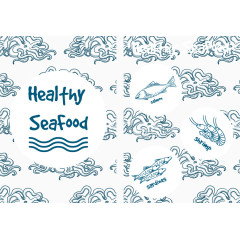 创意卡通海洋食品海报矢量素材