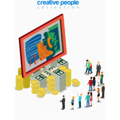 矢量卡通金融插图