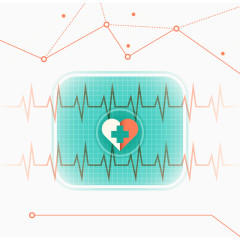 绿色心电图ppt素材