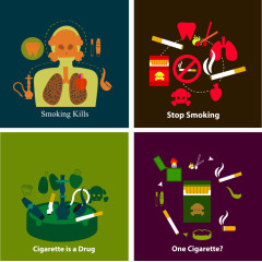 吸烟有害健康创意海报