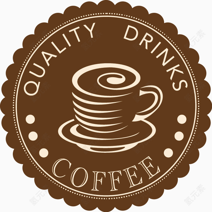 复古优质咖啡标签矢量图