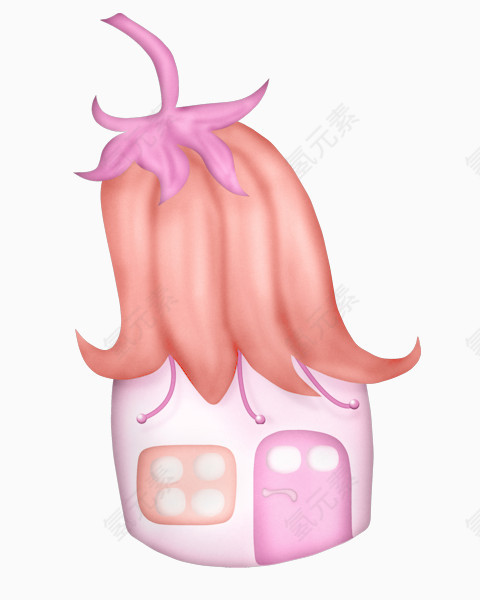 甜美可爱的花苞形屋顶的房子