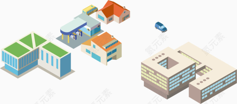 建筑高楼城镇都市地产
