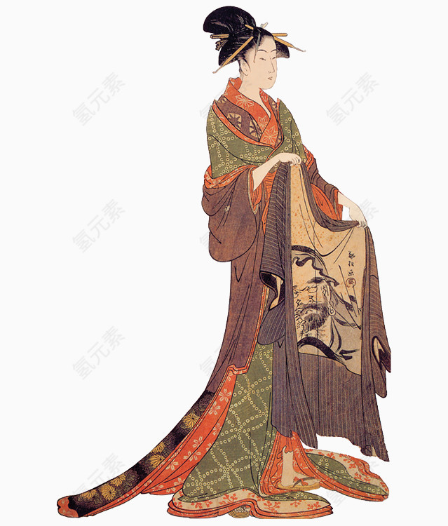 古代日本妇女插画