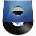 蓝色CD盒子图标下载