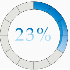 矢量创意符合缓冲进度环形数据图标