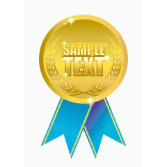 有质感的金色勋章