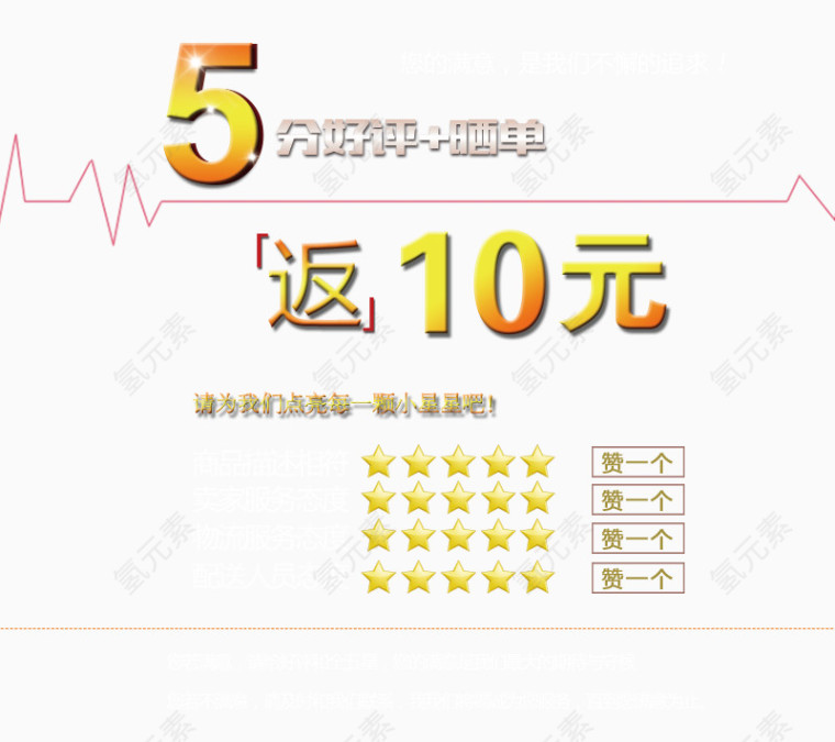 5分好评晒图