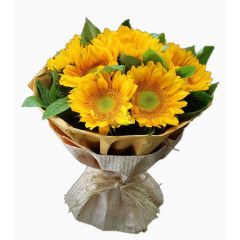 鲜艳向日葵花束