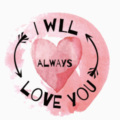 矢量艺术印迹爱心