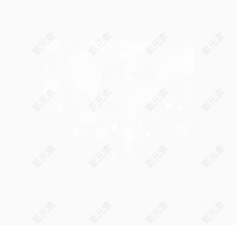 透明白色圣诞球装饰图案