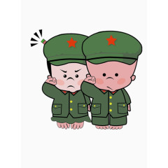 卡通红军矢量图