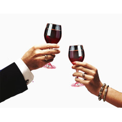 创意手拿红酒杯