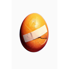 粘了止血贴的鸡蛋