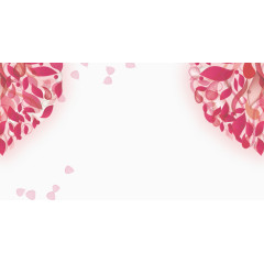 情人节浪漫粉色花瓣