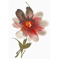 墨绿色叶子和盛开的花朵免扣素材