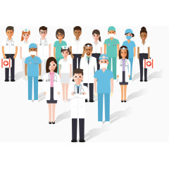 医院工作人员矢量图