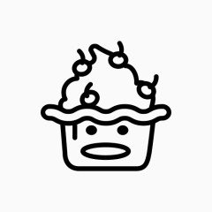 活泼的奶油冰哦打顶冰杯蛋糕